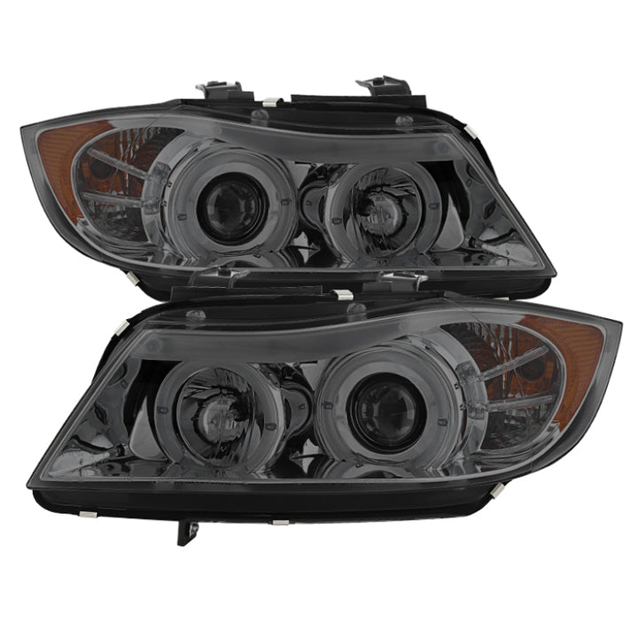 Spyder BMW E90 3-Series 06-08 (4 dr) Proj LED Halo Amber Reflctr Rplc Bulb Smke PRO-YD-BMWE9005-AM-S - Bull Strap