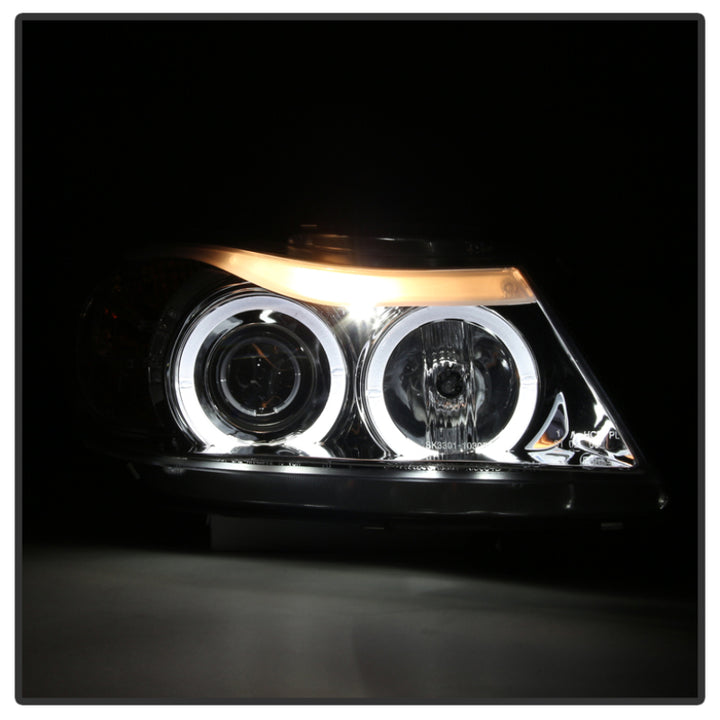 Spyder BMW E90 3-Series 06-08 (4 dr) Proj LED Halo Amber Reflctr Rplc Bulb Smke PRO-YD-BMWE9005-AM-S - Bull Strap