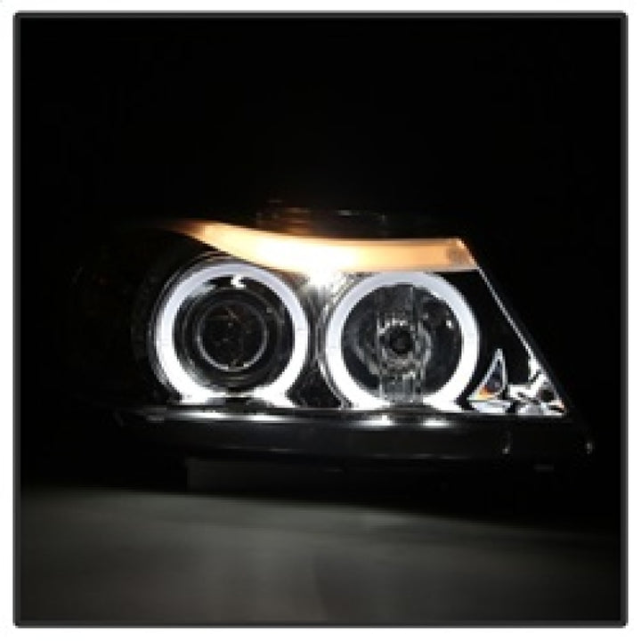 Spyder BMW E90 3-Series 06-08 (4 dr) Proj LED Halo Amber Reflctr Rplc Bulb Smke PRO-YD-BMWE9005-AM-S - Bull Strap