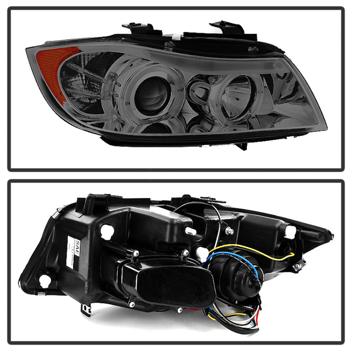 Spyder BMW E90 3-Series 06-08 (4 dr) Proj LED Halo Amber Reflctr Rplc Bulb Smke PRO-YD-BMWE9005-AM-S - Bull Strap
