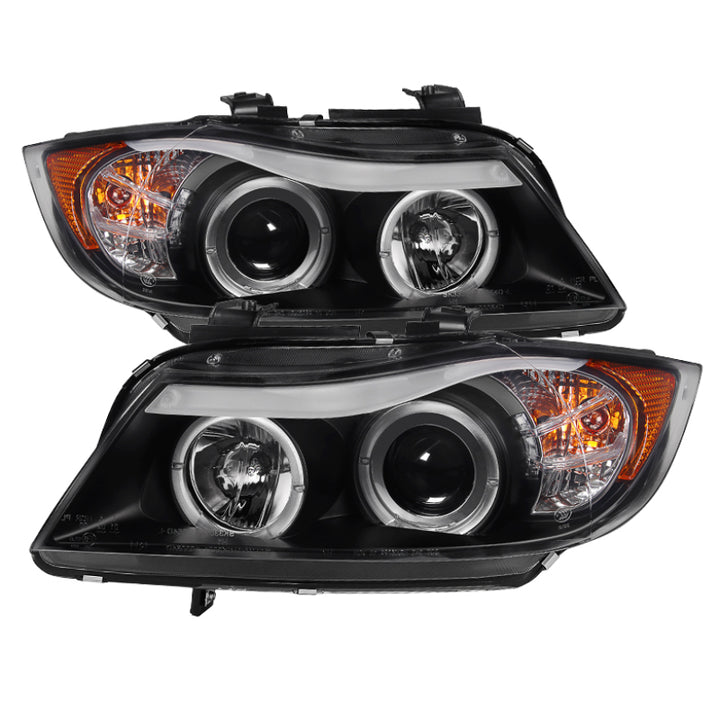 Spyder BMW E90 3-Series 06-08 Projector LED Halo Amber Reflector Rplc Bulb Blk PRO-YD-BMWE9005-AM-BK - Bull Strap