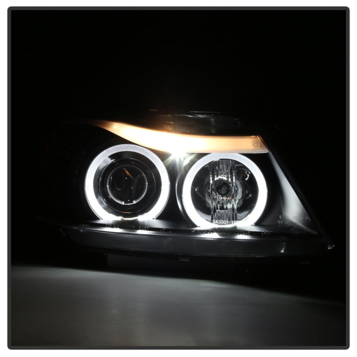Spyder BMW E90 3-Series 06-08 Projector LED Halo Amber Reflector Rplc Bulb Blk PRO-YD-BMWE9005-AM-BK - Bull Strap