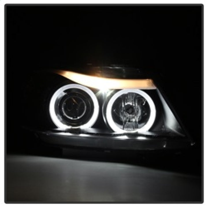 Spyder BMW E90 3-Series 06-08 Projector LED Halo Amber Reflector Rplc Bulb Blk PRO-YD-BMWE9005-AM-BK - Bull Strap