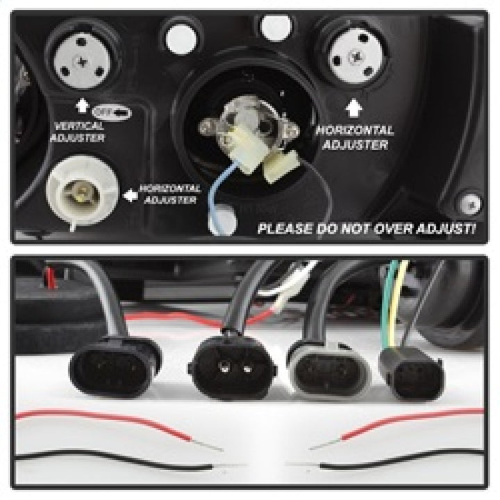 Spyder BMW Z3 96-02 Projector Headlights LED Halo Black High H1 Low H1 PRO-YD-BMWZ396-HL-BK - Bull Strap