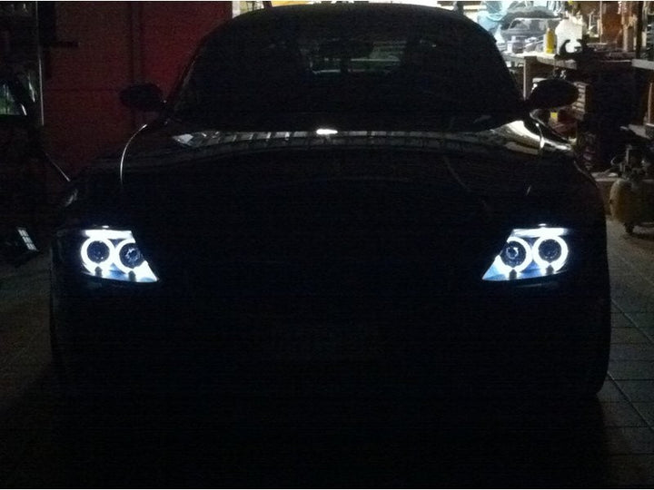 Spyder BMW Z4 03-08 Projector Headlights Xenon/HID Model Only - LED Halo Black PRO-YD-BMWZ403-HID-BK - Bull Strap