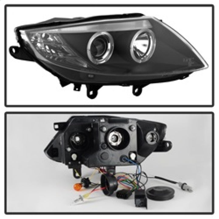Spyder BMW Z4 03-08 Projector Headlights Xenon/HID Model Only - LED Halo Black PRO-YD-BMWZ403-HID-BK - Bull Strap