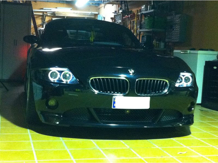 Spyder BMW Z4 03-08 Projector Headlights Xenon/HID Model Only - LED Halo Black PRO-YD-BMWZ403-HID-BK - Bull Strap