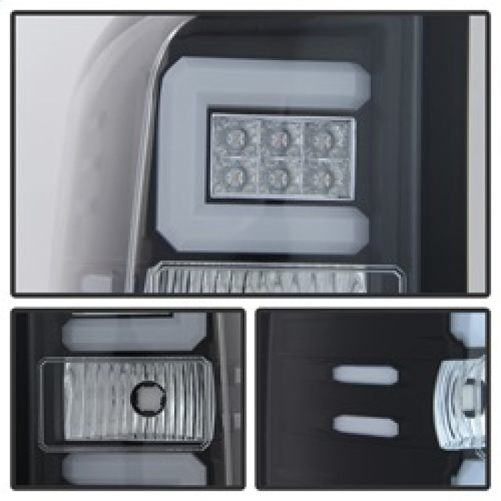 Spyder Chevy 1500 14-16 Light Bar LED Tail Lights Blk ALT-YD-CS14-LBLED-BK - Bull Strap