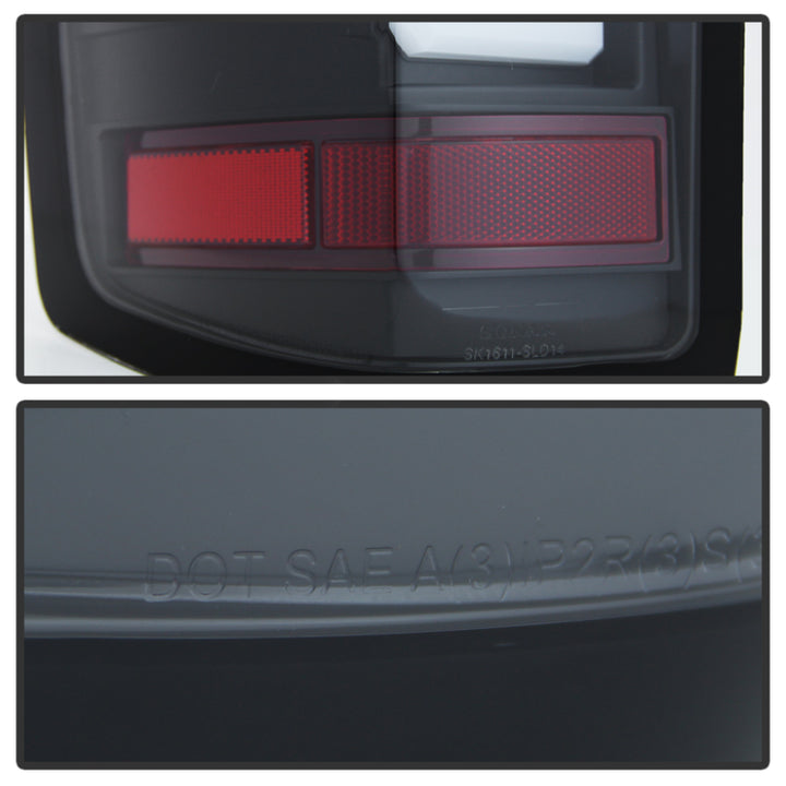 Spyder Chevy 1500 14-16 Light Bar LED Tail Lights Blk ALT-YD-CS14-LBLED-BK - Bull Strap