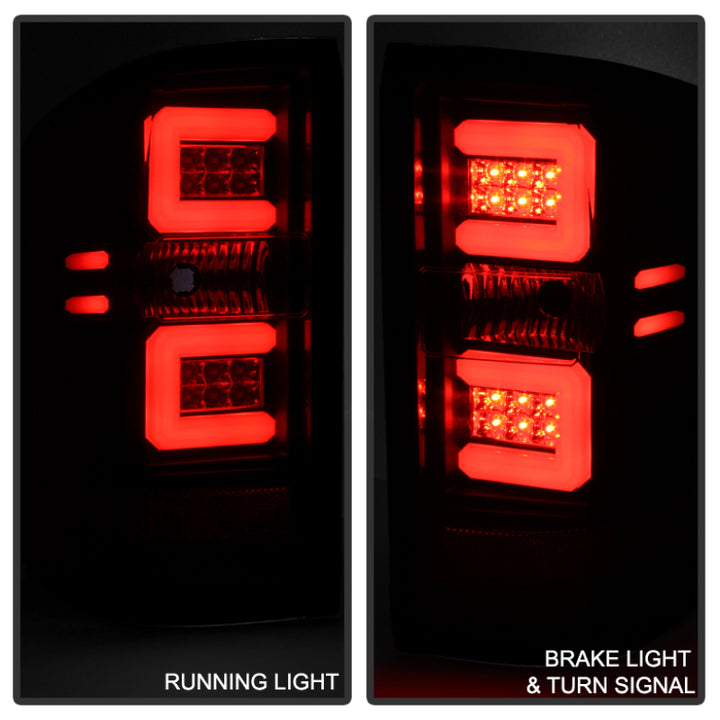 Spyder Chevy 1500 14-16 Light Bar LED Tail Lights Blk ALT-YD-CS14-LBLED-BK - Bull Strap