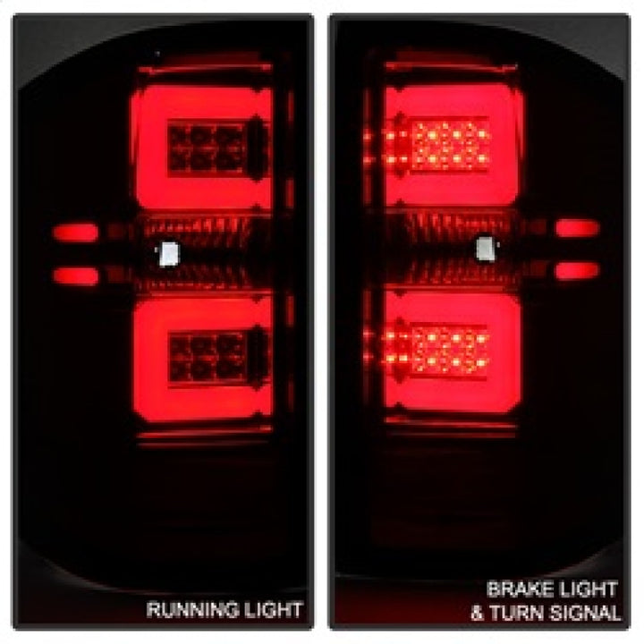Spyder Chevy 1500 14-16 Light Bar LED Tail Lights Red Clear ALT-YD-CS14-LBLED-RC - Bull Strap