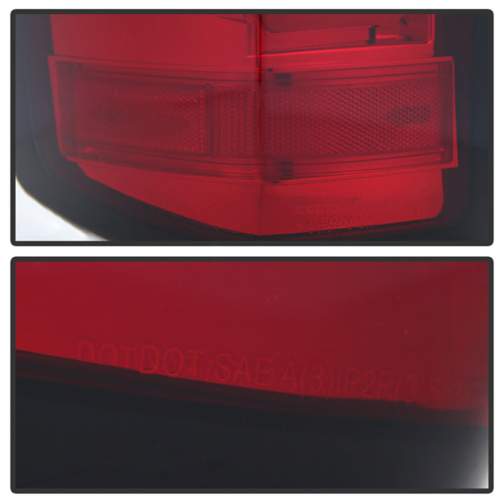 Spyder Chevy 1500 14-16 Light Bar LED Tail Lights Red Clear ALT-YD-CS14-LBLED-RC - Bull Strap