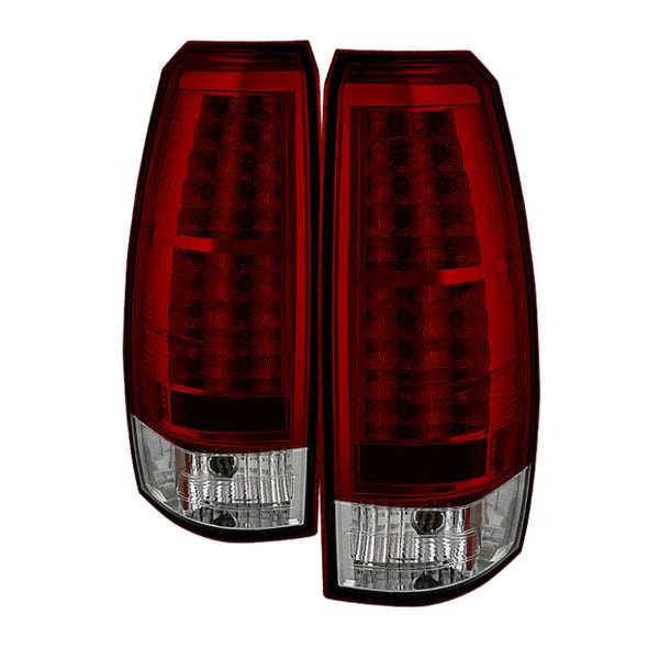 Spyder Chevy Avalanche 07-13 LED Tail Lights Red Clear ALT-YD-CAV07-LED-RC - Bull Strap