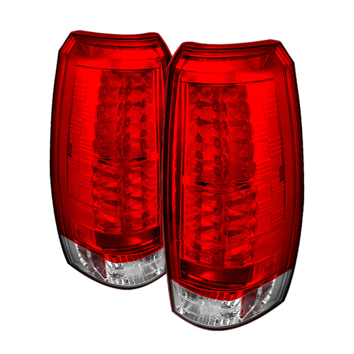 Spyder Chevy Avalanche 07-13 LED Tail Lights Red Clear ALT-YD-CAV07-LED-RC - Bull Strap