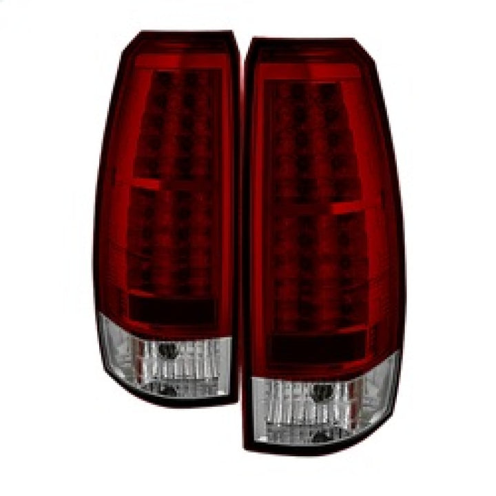 Spyder Chevy Avalanche 07-13 LED Tail Lights Red Clear ALT-YD-CAV07-LED-RC - Bull Strap