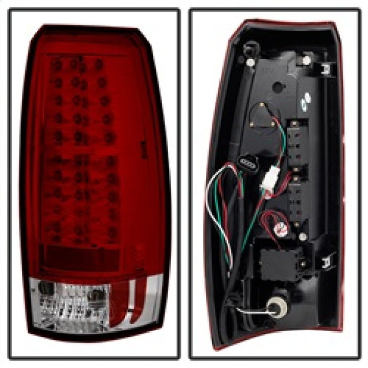 Spyder Chevy Avalanche 07-13 LED Tail Lights Red Clear ALT-YD-CAV07-LED-RC - Bull Strap