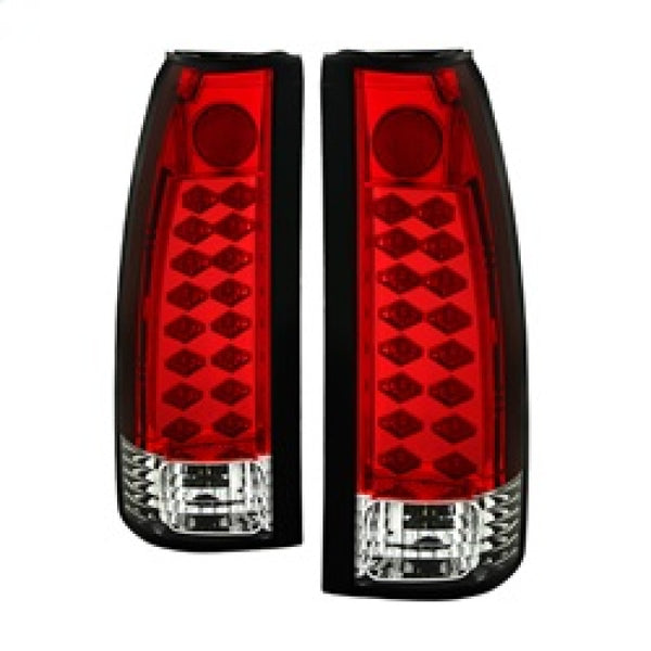 Spyder Chevy C/K Series 1500 88-98/Blazer 92-94 LED Tail Lights Red Clear ALT-YD-CCK88-LED-RC - Bull Strap