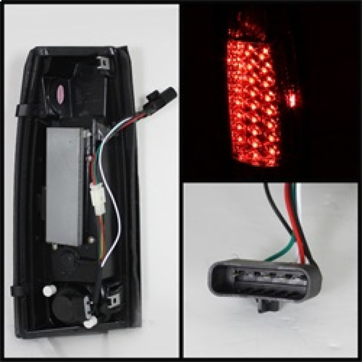 Spyder Chevy C/K Series 1500 88-98/Blazer 92-94 LED Tail Lights Red Clear ALT-YD-CCK88-LED-RC - Bull Strap