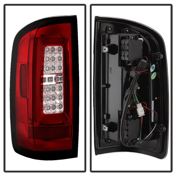 Spyder Chevy Colorado 2015-2017 Light Bar LED Tail Lights - Red Clear ALT-YD-CCO15-LED-RC - Bull Strap