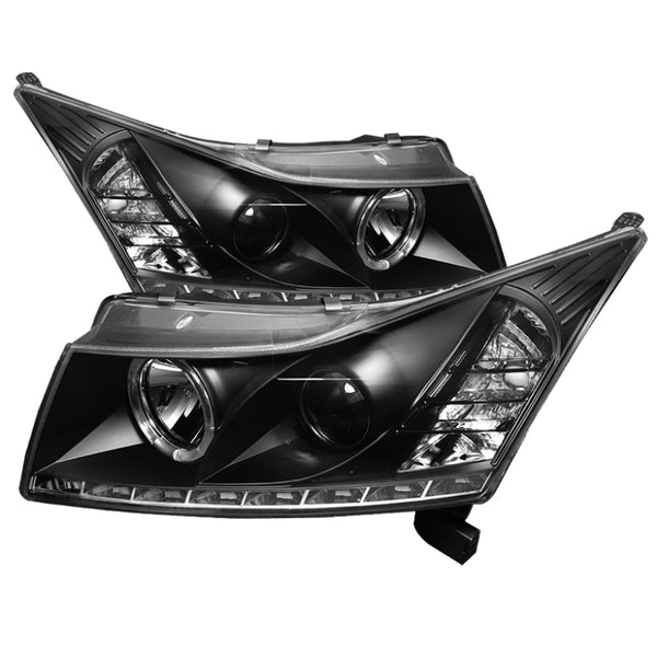 Spyder Chevy Cruze 11-14 Projector Headlights LED Halo -DRL Blk High H1 Low H7 PRO-YD-CCRZ11-DRL-BK - Bull Strap