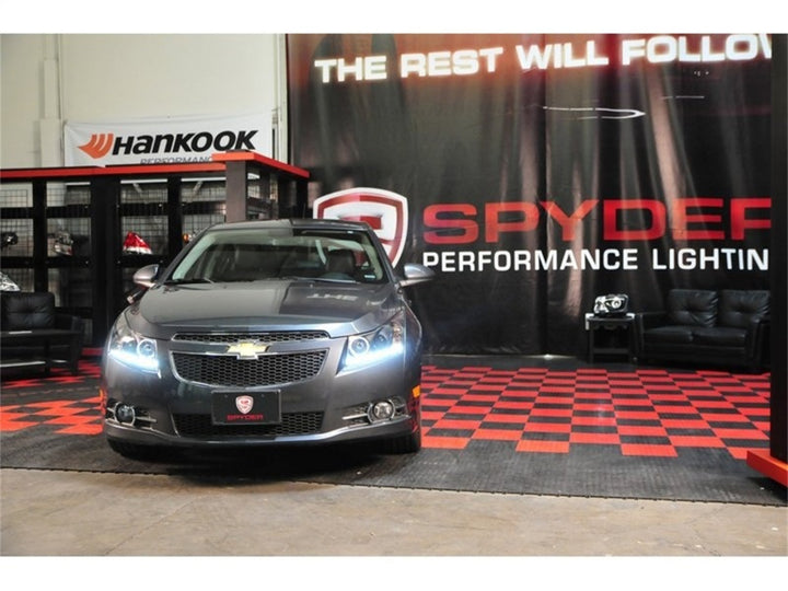 Spyder Chevy Cruze 11-14 Projector Headlights LED Halo -DRL Blk High H1 Low H7 PRO-YD-CCRZ11-DRL-BK - Bull Strap