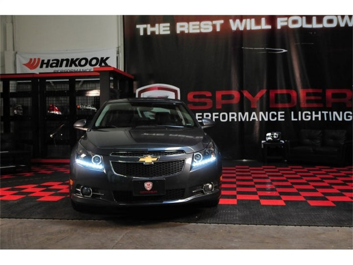 Spyder Chevy Cruze 11-14 Projector Headlights LED Halo -DRL Blk High H1 Low H7 PRO-YD-CCRZ11-DRL-BK - Bull Strap