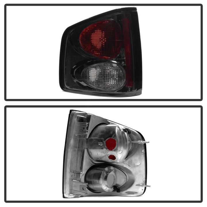Spyder Chevy S10 94-04/GMC Sonoma 94-04/Isuzu Hombre 96-00 Euro Tail Lights Smke ALT-YD-CS1094-SM - Bull Strap
