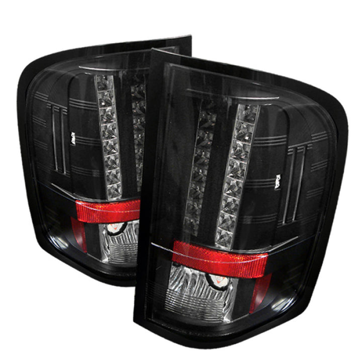 Spyder Chevy Silverado 07-13 LED Tail Lights Blk ALT-YD-CS07-LED-BK - Bull Strap