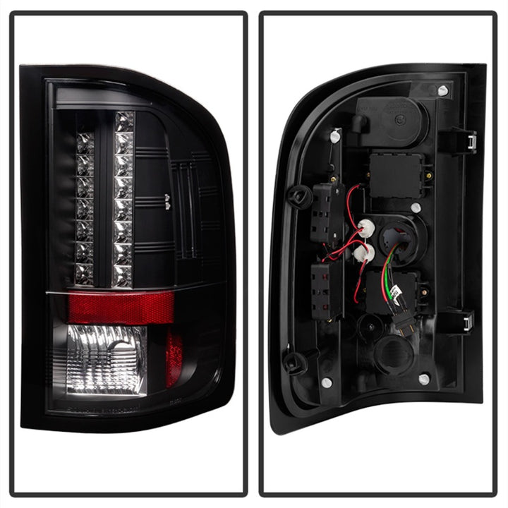 Spyder Chevy Silverado 07-13 LED Tail Lights Blk ALT-YD-CS07-LED-BK - Bull Strap