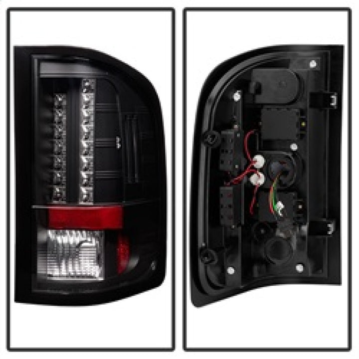 Spyder Chevy Silverado 07-13 LED Tail Lights Blk ALT-YD-CS07-LED-BK - Bull Strap