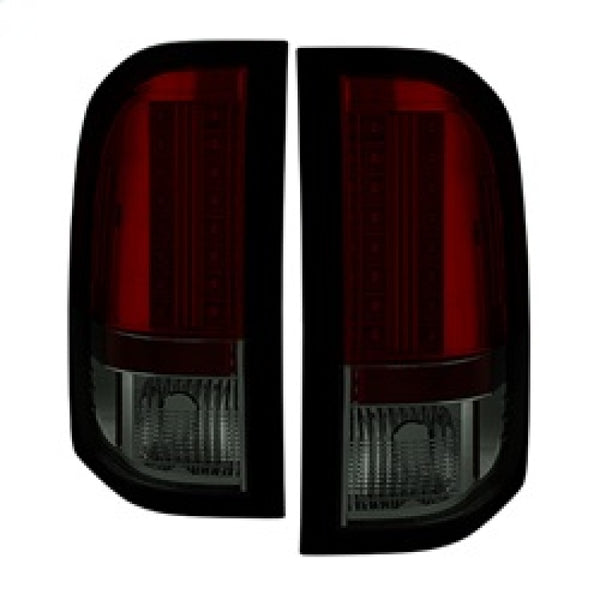 Spyder Chevy Silverado 07-13 LED Tail Lights Red Smoke ALT-YD-CS07-LED-RS - Bull Strap