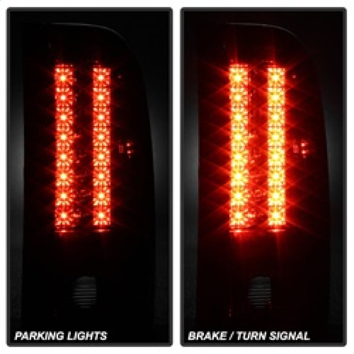 Spyder Chevy Silverado 07-13 LED Tail Lights Red Smoke ALT-YD-CS07-LED-RS - Bull Strap