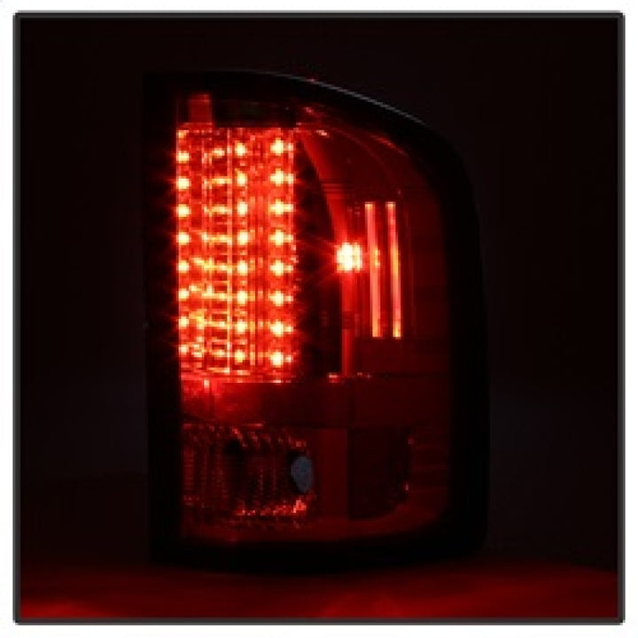 Spyder Chevy Silverado 07-13 LED Tail Lights Red Smoke ALT-YD-CS07-LED-RS - Bull Strap