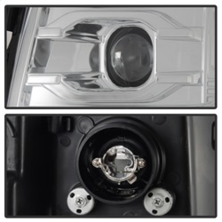 Spyder Chevy Silverado 1500 07-13 Version 3 Projector Headlights - Chrome PRO-YD-CS07V3-LBDRL-C - Bull Strap