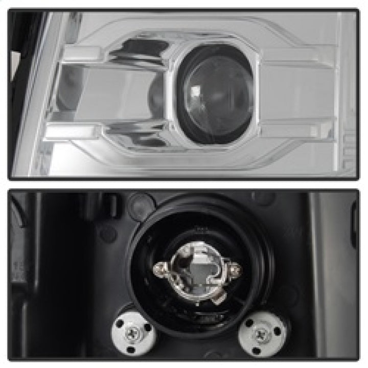 Spyder Chevy Silverado 1500 07-13 Version 3 Projector Headlights - Chrome PRO-YD-CS07V3-LBDRL-C - Bull Strap