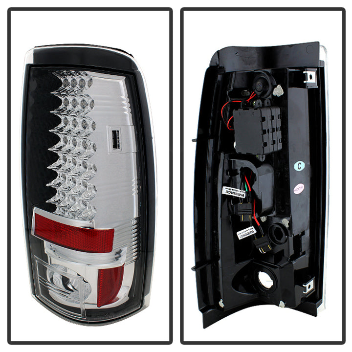 Spyder Chevy Silverado 1500/2500 03-06 (Does Not Fit Stepside)LED Tail Lights Chrm ALT-YD-CS03-LED-C - Bull Strap