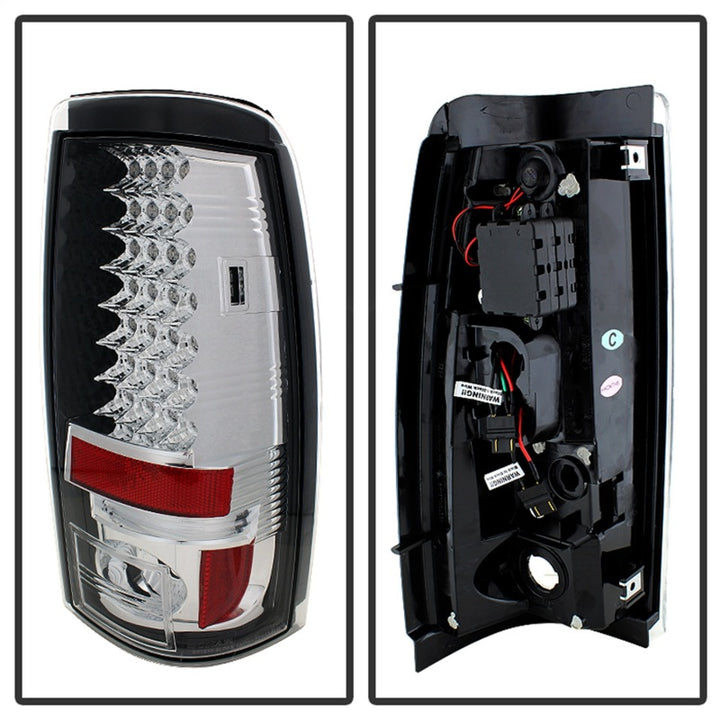 Spyder Chevy Silverado 1500/2500 03-06 (Does Not Fit Stepside)LED Tail Lights Chrm ALT-YD-CS03-LED-C - Bull Strap