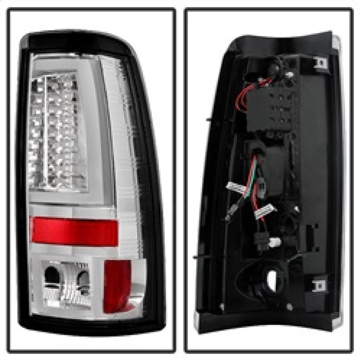 Spyder Chevy Silverado 1500/2500 03-06 Version 2 LED Tail Lights - Chrome ALT-YD-CS03V2-LED-C - Bull Strap