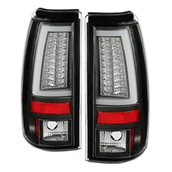 Spyder Chevy Silverado 1500/2500 99-02 Version 2 LED Tail Lights - Black ALT-YD-CS99V2-LED-BK - Bull Strap