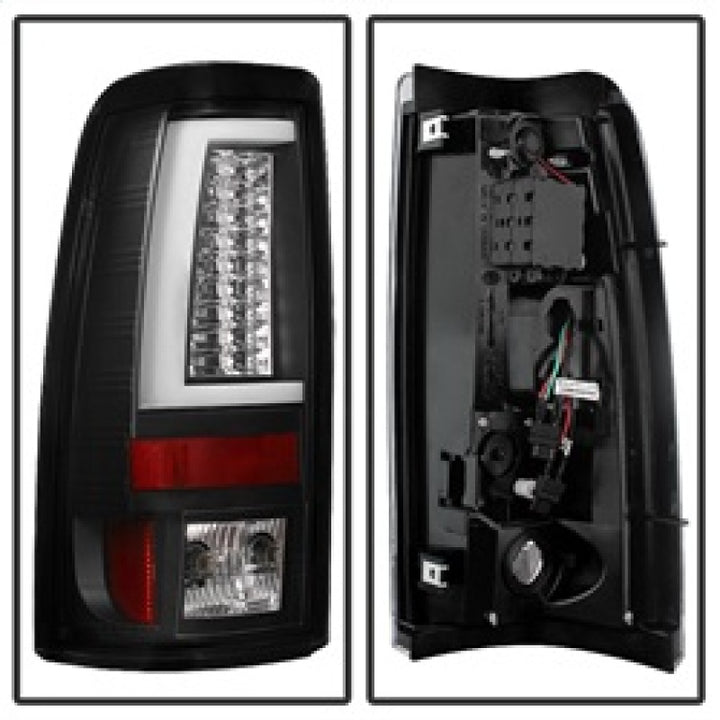 Spyder Chevy Silverado 1500/2500 99-02 Version 2 LED Tail Lights - Black ALT-YD-CS99V2-LED-BK - Bull Strap