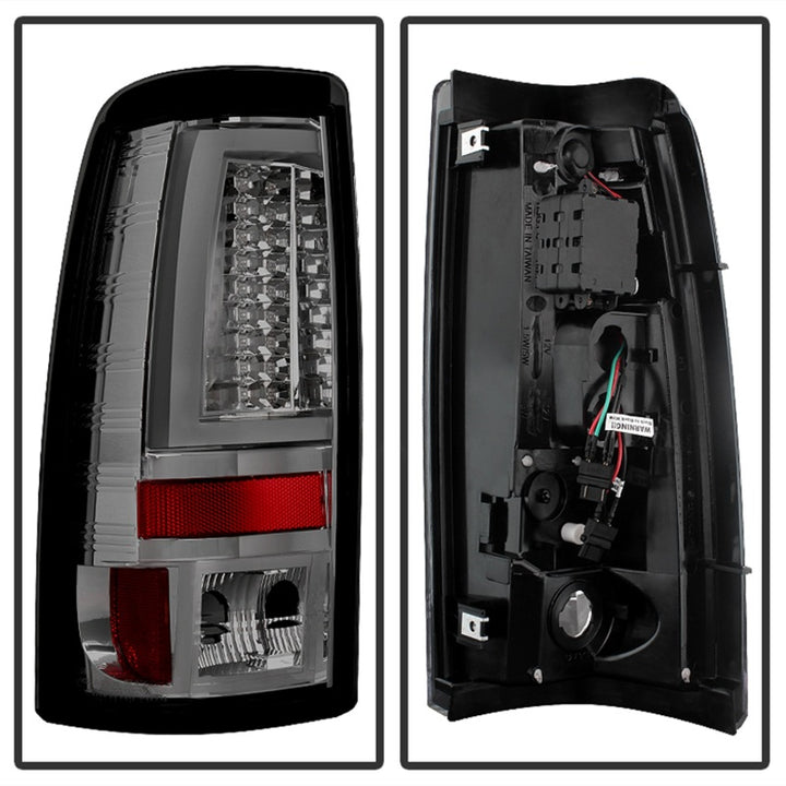 Spyder Chevy Silverado 1500/2500 99-02 Version 2 LED Tail Lights - Smoke ALT-YD-CS99V2-LED-SM - Bull Strap