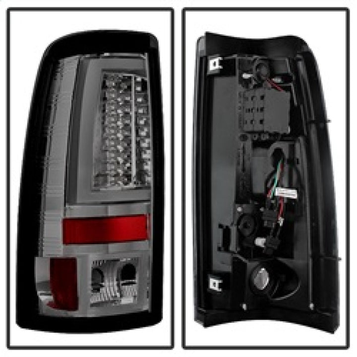 Spyder Chevy Silverado 1500/2500 99-02 Version 2 LED Tail Lights - Smoke ALT-YD-CS99V2-LED-SM - Bull Strap