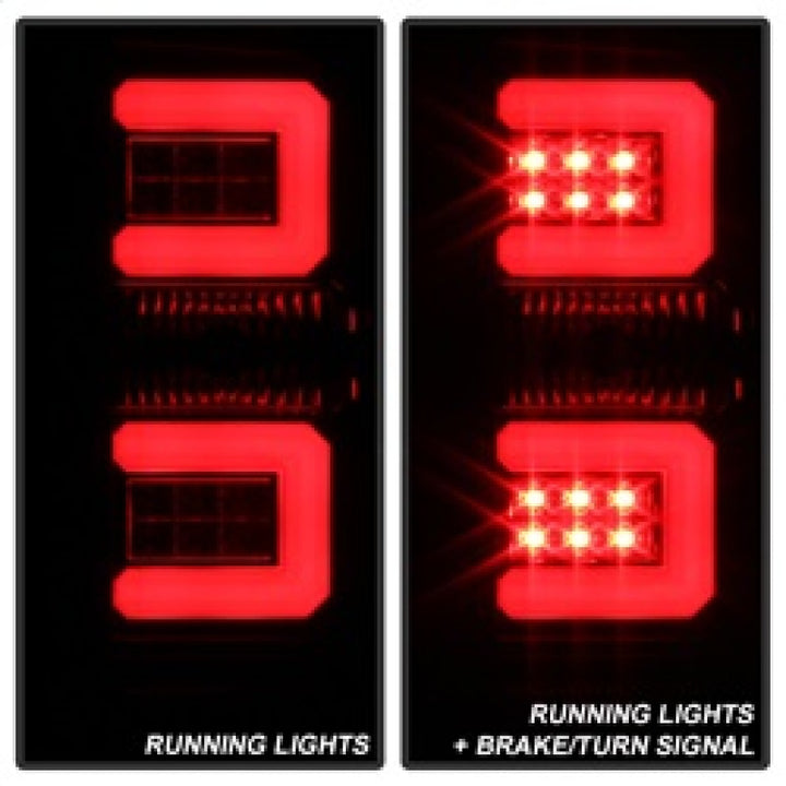 Spyder Chevy Silverado 16-17 Light Bar LED Tail Lights - Black Smoke ALT-YD-CS16-LED-BSM - Bull Strap