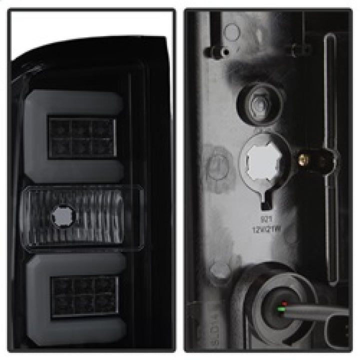 Spyder Chevy Silverado 16-17 Light Bar LED Tail Lights - Black Smoke ALT-YD-CS16-LED-BSM - Bull Strap