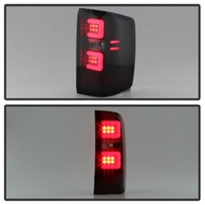 Spyder Chevy Silverado 16-17 Light Bar LED Tail Lights - Black Smoke ALT-YD-CS16-LED-BSM - Bull Strap