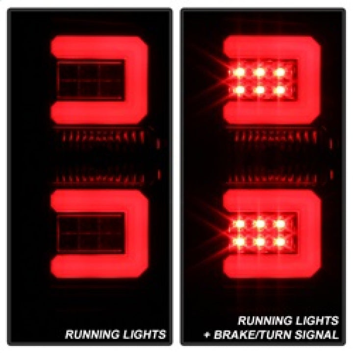 Spyder Chevy Silverado 16-17 Light Bar LED Tail Lights - Black Smoke ALT-YD-CS16-LED-BSM - Bull Strap