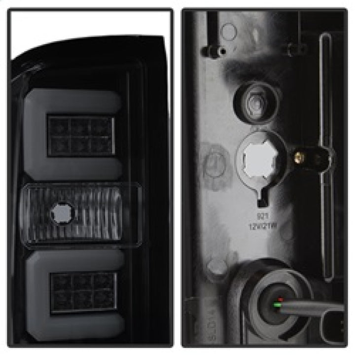 Spyder Chevy Silverado 16-17 Light Bar LED Tail Lights - Black Smoke ALT-YD-CS16-LED-BSM - Bull Strap
