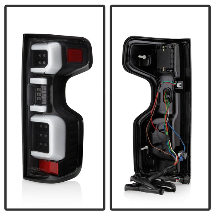 Spyder Chevy Silverado 19-20 (Do Not Fit Halogen Model) LED Tail Light Blk ALT-YD-CS19LED-BK - Bull Strap