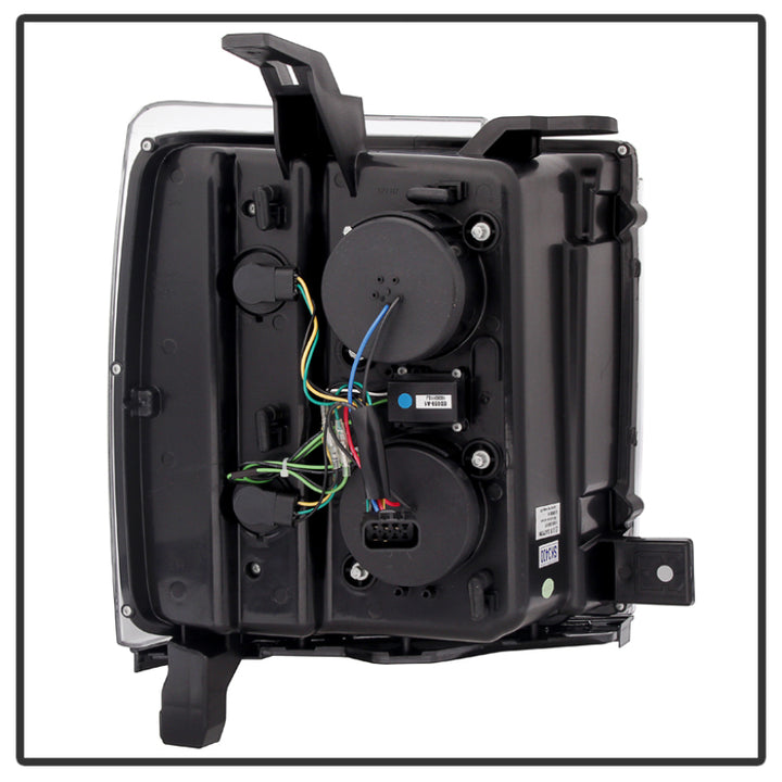 Spyder Chevy Silverado 2014-16 2500 HD Projector Headlights Light Bar DRL Blk PRO-YD-CSHD14-LBDRL-BK - Bull Strap