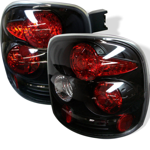 Spyder Chevy Silverado Stepside 99-04 Euro Style Tail Lights Black ALT-YD-CS99STS-BK - Bull Strap